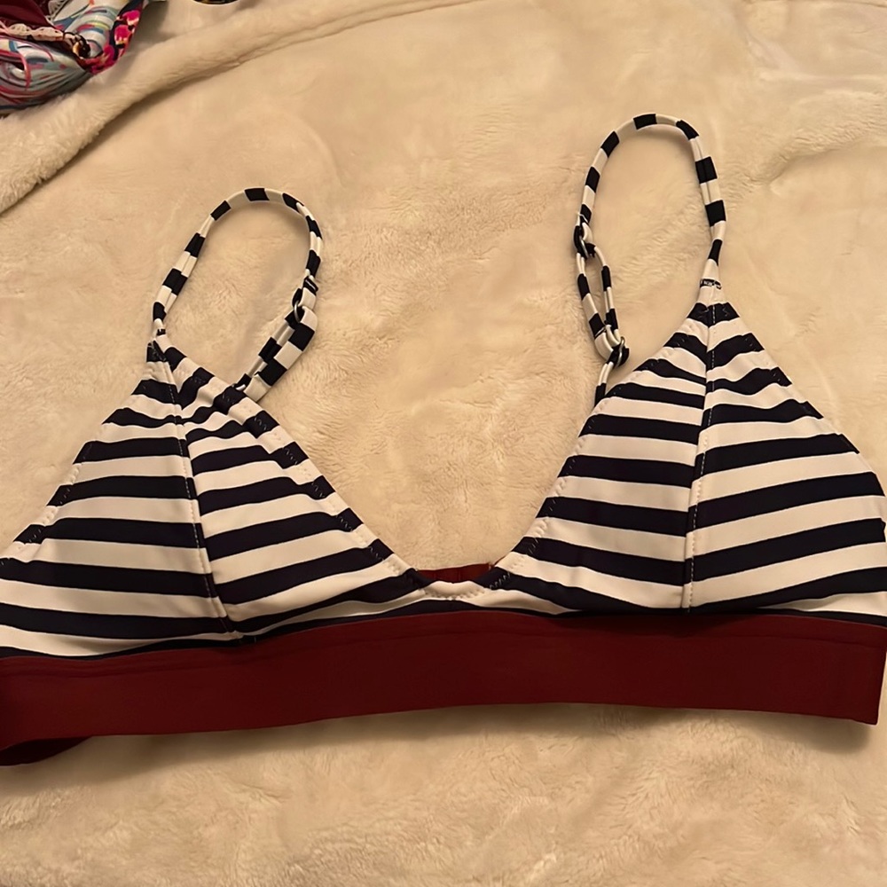 Old Navy striped bikini top